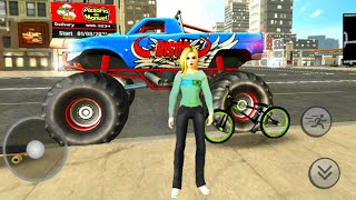 Monster Truck and Police Bike Driving In The City - Android Gameplay #5 screenshot 2