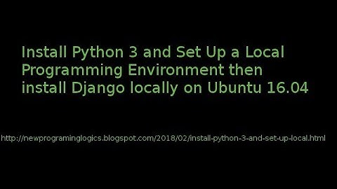 Python 3 virtual environment on Ubuntu 16.04