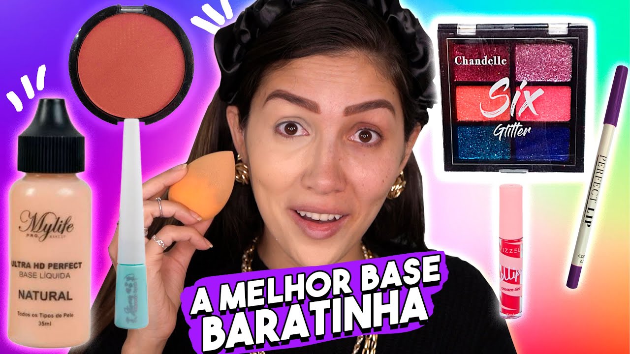 TESTEI MAKES que COMPREI ONLINE na 25 de MARÇO | BASE LOUCURA de 14 REAIS