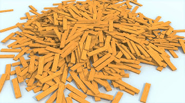 Wooden tower collapse with Blender/Bullet Physicsengine