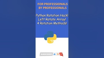 4 Ways to Left Rotate an Array in Python | Slice, Reverse, Temp & Pop #python #shorts