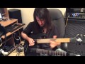 Bumblefoot recording fretless guitar solo to "Little Brother Is Watching"