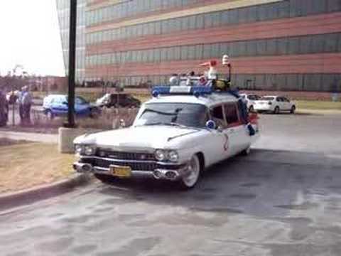 Yes.. the car stalled out. .... The Ecto-1 from Sony was making a little showing at Best Buy HQ in Minnesota today. The car was being shown by Vivendi Games in Promotion of the Ghostbusters Video Game. Here is one of several videos of the car in action.