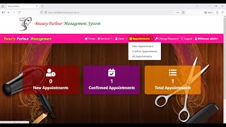 Beauty Parlour Management Project using Python Django