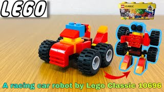Lego Classic 10696 assembling to a racing car robot #146
