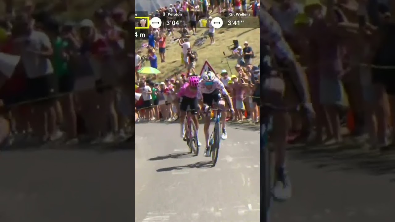 Valentin Paret-Peintre and Richard Carapaz race up the Col du Noyer 💨