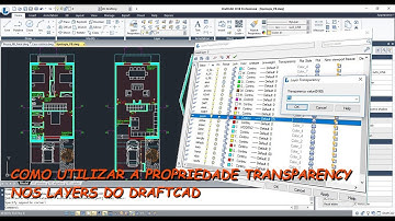 Como utilizar a propriedade TRANSPARENCY dos LAYERS no DRAFTCAD
