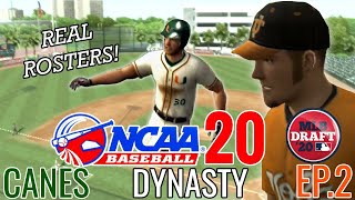 HOME RUNS Off 1st Rounder! | Miami Road to 2020 College World Series #2 | MVP 07 NCAA Baseball (PS2)