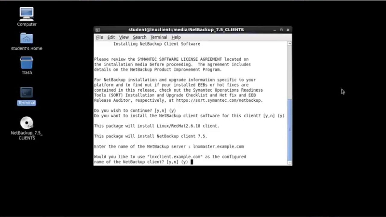 Net Backup 7 5 client installation on linux Information & Technology ...