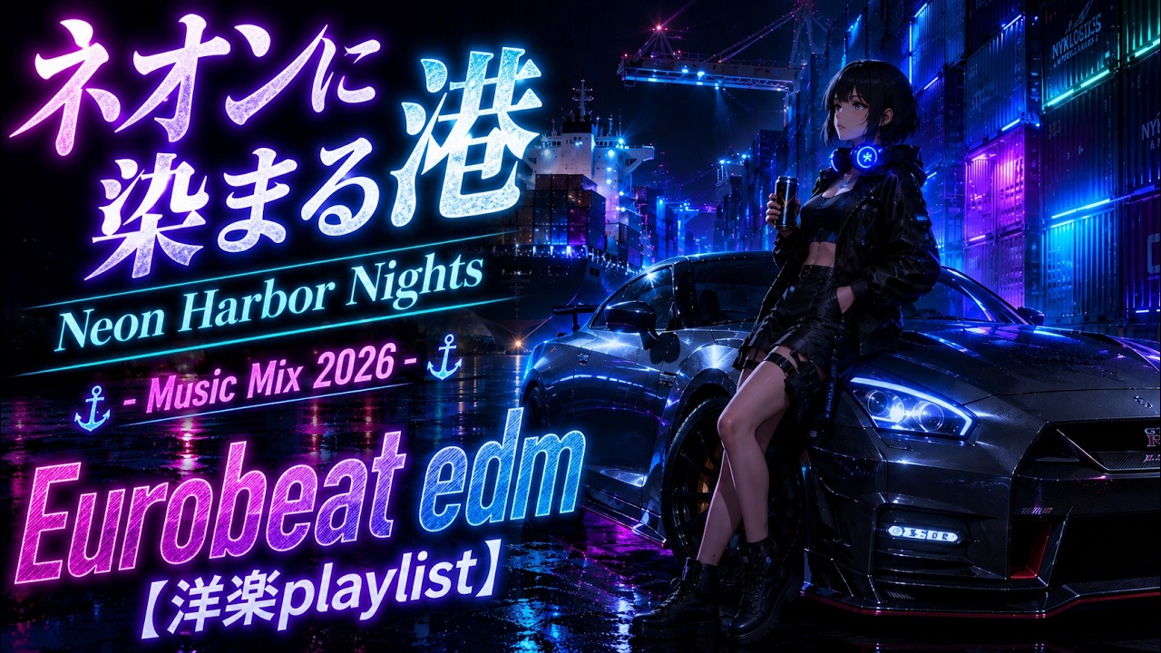 ネオン「音楽」 ネオンに染まる港– Neon Harbor Nights Music Mix 2026 Eurobeat edm