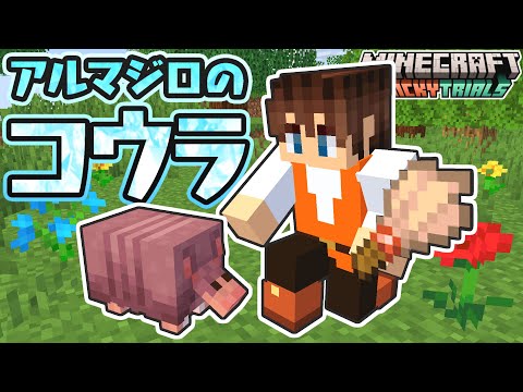 アルマジロの甲羅で新装備をクラフトしよう!!最新アプデ1.21でオオカミの鎧!?海でマイクラ実況Part108【マインクラフト】