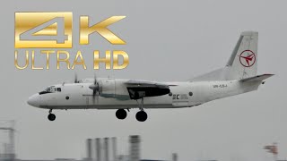 (4K) Antonov AN-26B Eleron UR-CSJ arrival and departure at Munich Airport MUC EDDM
