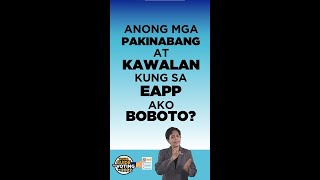 Pakinabang at Kawalan sa Pagboto sa EAPP