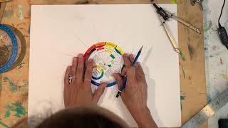 Simple mandala drawing for color wheel