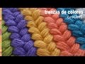 Trenzas puff de colores tejidas a crochet / Tejiendo Perú