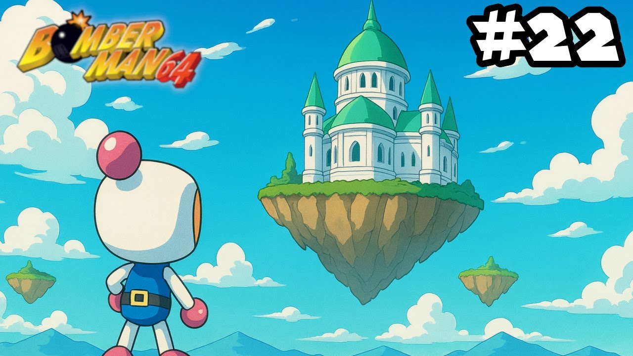 Bomberman 64 - #22 As BOMBAS que ROMPERAM o castelo nos CÉUS [Rainbow Palace 1 - Beyond the Clouds]