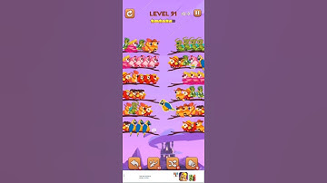 BIRD SORT 2 COLOR PUZZLE GAME🐦     LEVEL 91