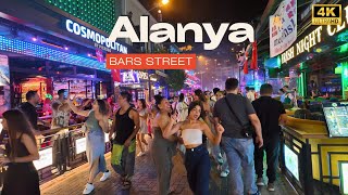 Best Nightlife in Alanya Turkiye | Bar Street Experience | September 2025 [4K HD/60 fps]