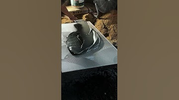 The process of leveling cement on tiles before installation #shorts