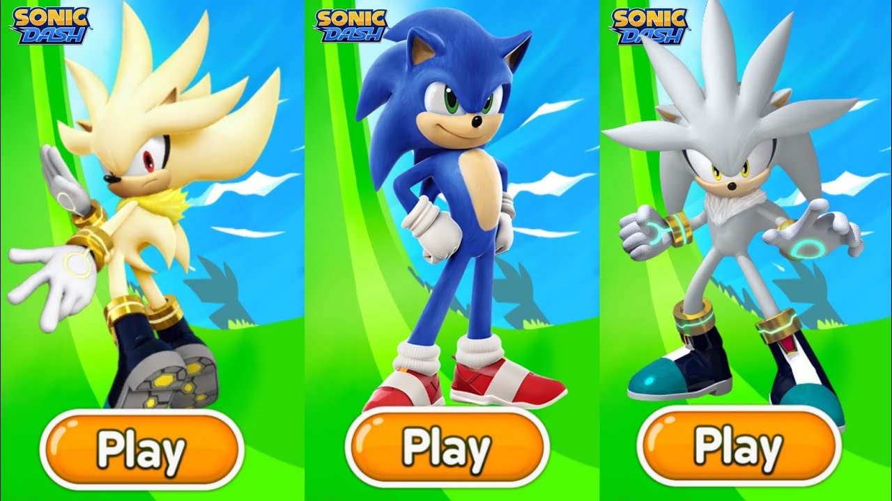 Sonic Dash - Super Silver Vs Movie Sonic Vs silver Vs All Boss Zazz ...