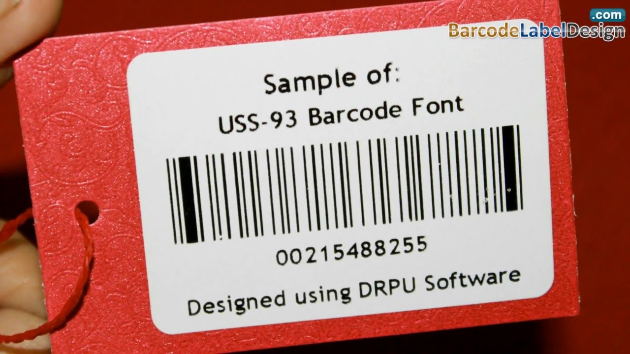 How to design and print USS 93 font barcode label using DRPU Barcode ...