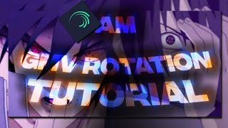 ROTATION FOR (GMV) TUTORIAL