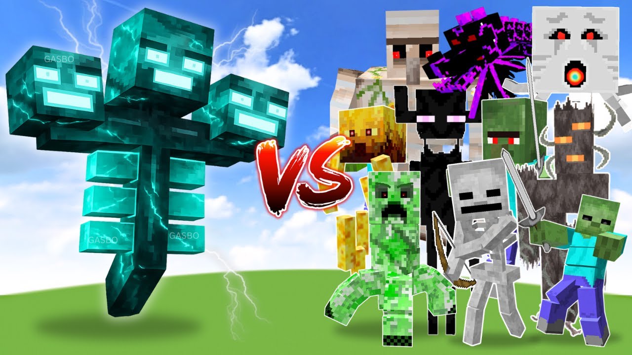 WITHERZILLA vs ALL TITANS | Minecraft Mob Battle