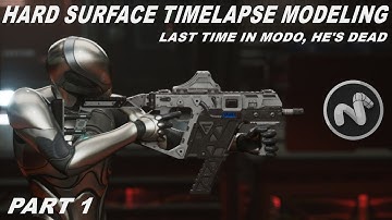 PART 1 | HARD SURFACE MODELING KRISS VECTOR | MODO | SUBDIV MODELING