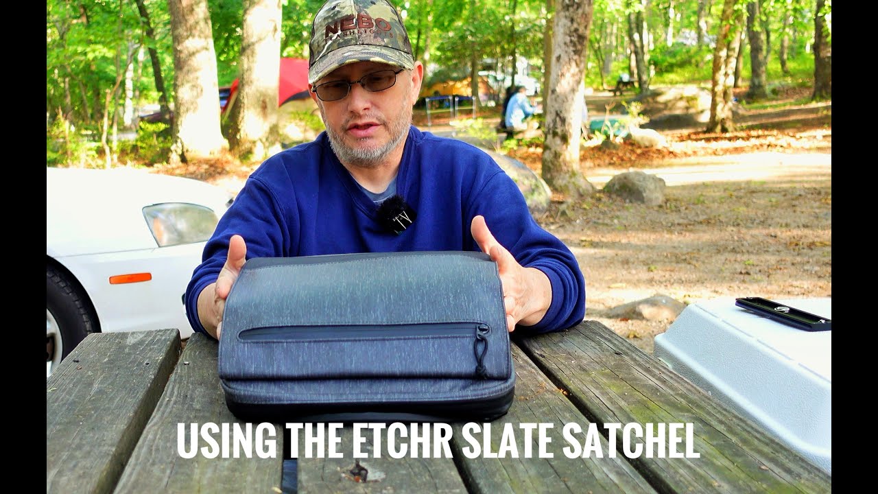 Plein air and review etchr slate satchel