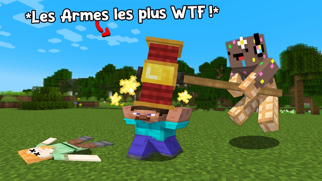 On s'est AFFRONTÉ avec les ARMES les PLUS DEBILES de Minecraft..