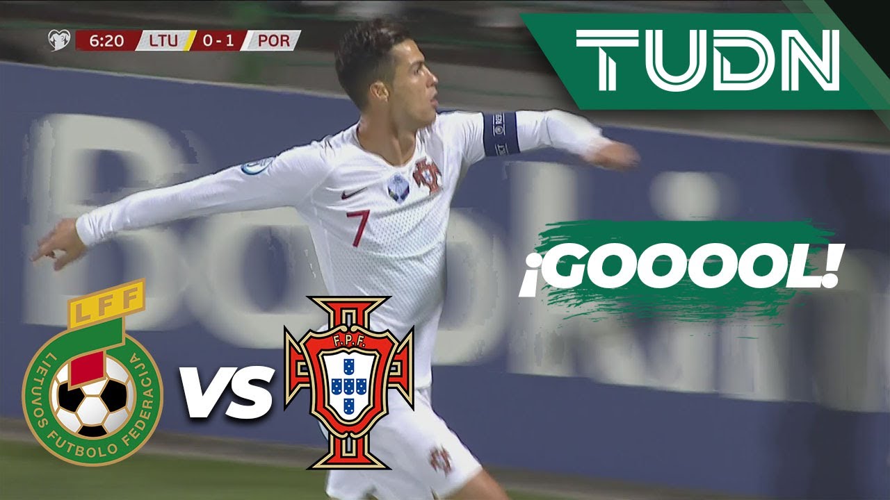 ¡Siuuu! Cristiano marca de penal ante Lituania y llega a su gol 90 con Portugal videos for cats