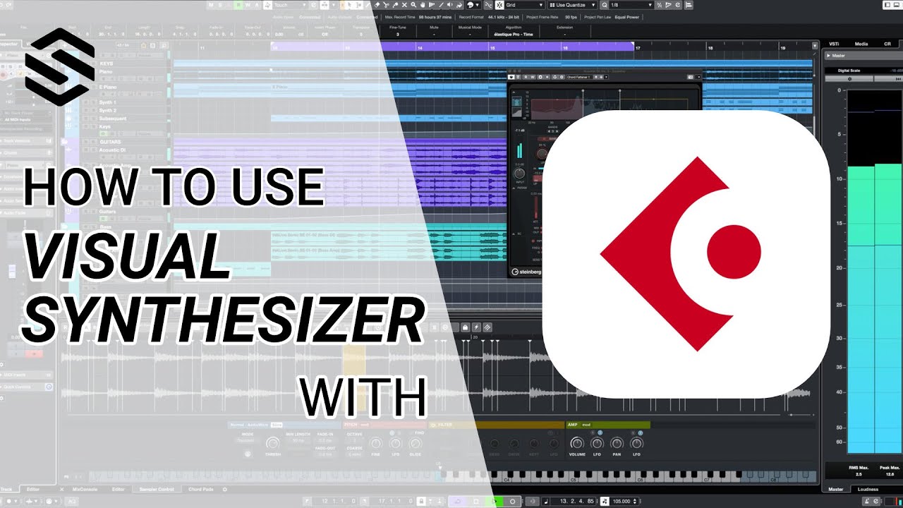 How to setup VS - Visual Synthesizer with Cubase for midi and audio reactive visuals