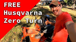 Free Husqvarna RZ4623 Zero Turn! Let’s see if we can fix it! | Drive belt issues | Garage Story