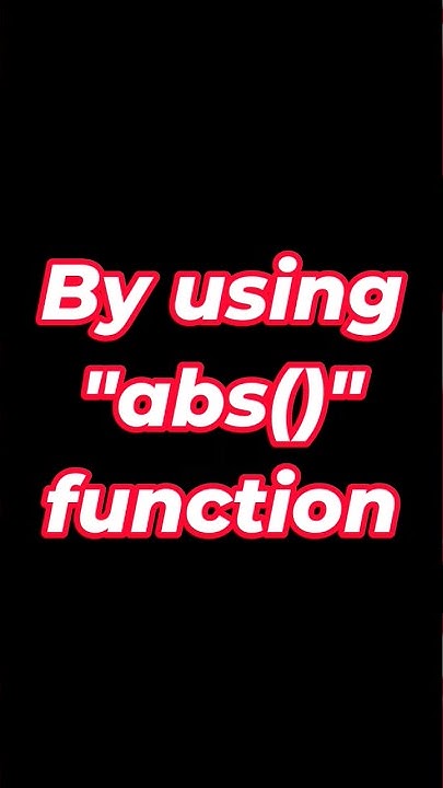 Python abs function | python abs() function 💥 #pythonfunction # ...