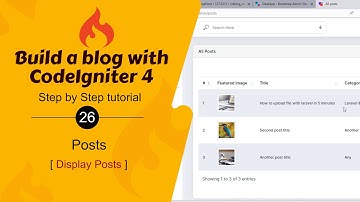 #26. Display Posts in CodeIgniter 4