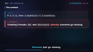 Information Equatable, Hashable, Comparable, Identifiable — correct implementations | iOS Interview Q25 Guide