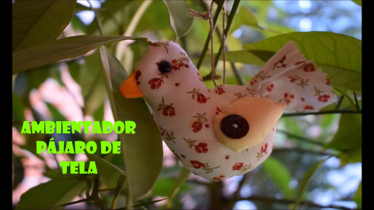 Ambientador pájaro de tela