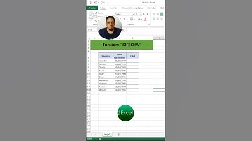 Como calcular una edad en Excel con las función SIFECHA #excel | #tutorial  | #viral | #shorts a