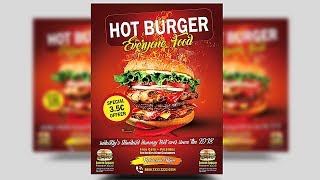 Create Burger Promotion Flyer | Photoshop Tutorials