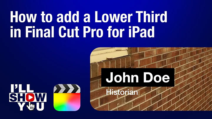 How to add a Lower Third in Final Cut Pro for iPad | Beginner Title & Text Tutorial