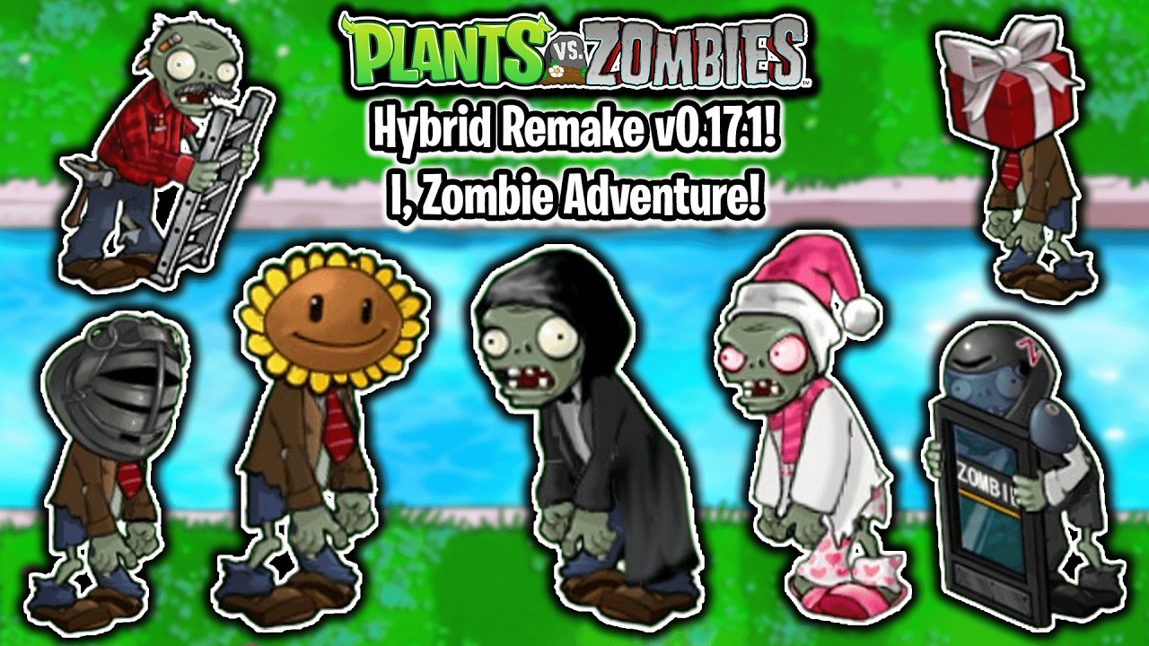 PvZ Hybrid Remake v0.17.1 | I, Zombie Adventure Night Level 2-1 to
