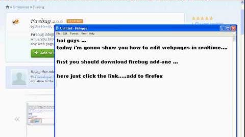 HOW TO EDIT WEBPAGES USING FIREBUG