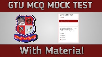 GTU MCQ Mock test With Material Applied Mechanics Lec 1 Introduction by Nikunj Sir