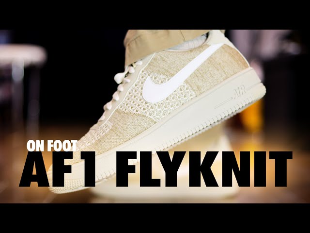 Nike Air Force 1 Flyknit 2.0 スニーカー ON FOOT! Nike Air Force 1 Flyknit 2.0 Light Bone Khaki