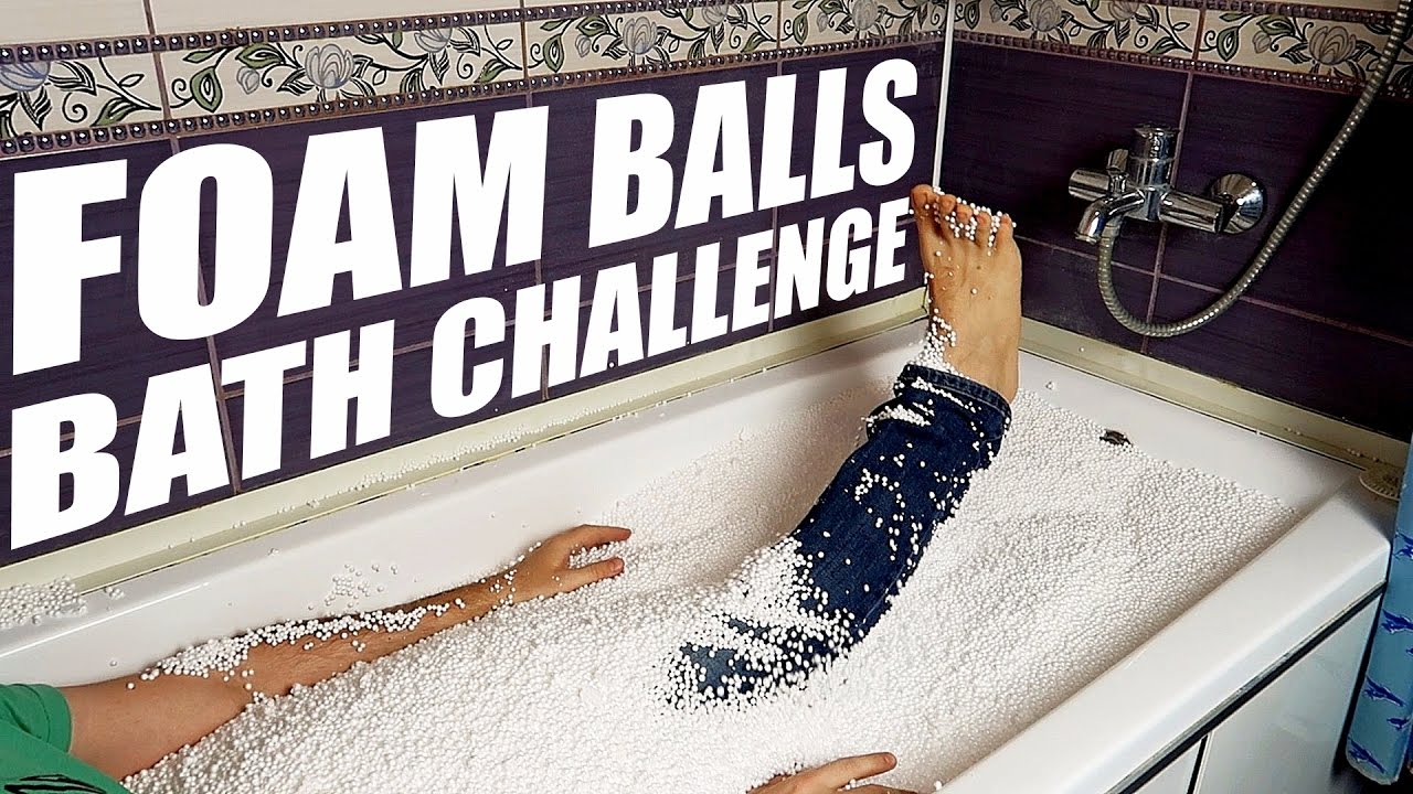 Foam balls bath challenge! YouTube