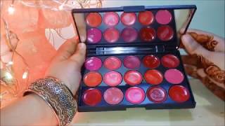 miss rose lip palette review || 15 lip colours in Rs 400???