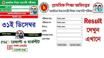 পিএসসি রেজাল্ট ২০১৯ সরাব অাগে জানুন||PSC & EBT Result 2019 with mark-sheet||RudroBangla