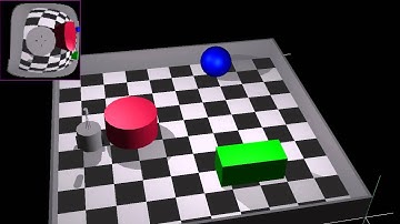 Robot Simulation : Differential Wheels Robot with a Spherical Camera (using Webots)