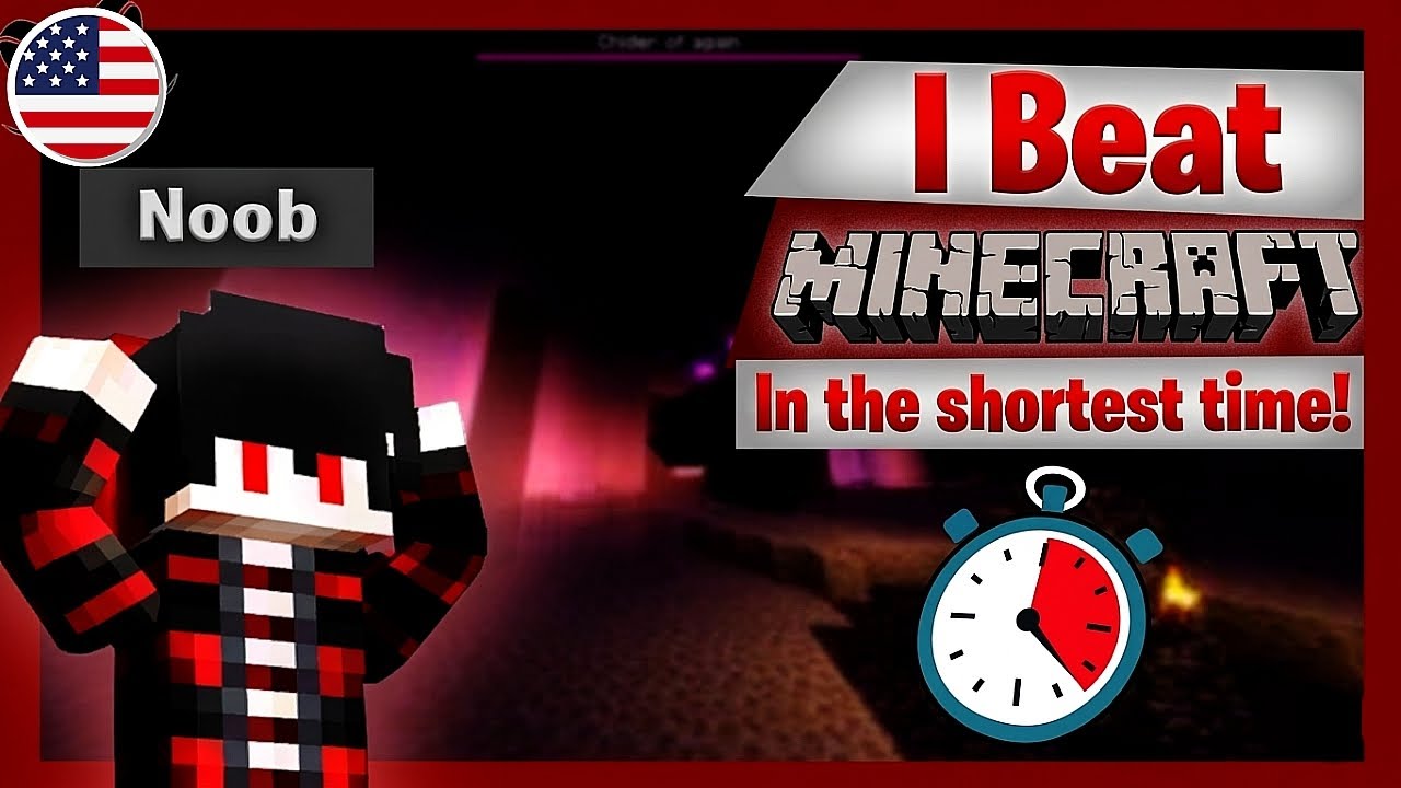 Noob Mistakes - I Beat Minecraft in the Shortest Time Possible - YouTube