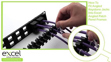 How to Fit Angled Keystone Jacks into Excel Angled Patch Panel Frames